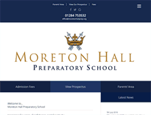 Tablet Screenshot of moretonhallprep.org